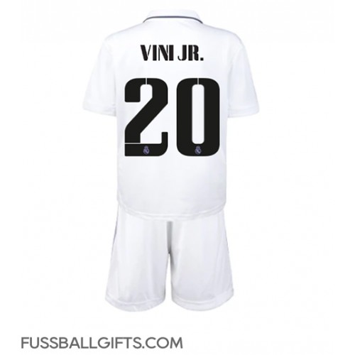Real Madrid Vinicius Junior #20 Fußballbekleidung Heimtrikot Kinder 2022-23 Kurzarm (+ kurze hosen)